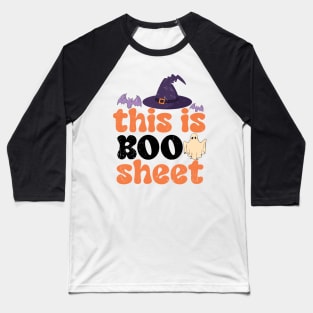 This Is Boo Sheet Ghost Retro Halloween Costume Men Women Baseball T-Shirt